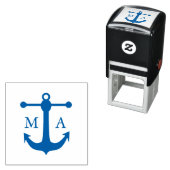 Nautic Anchor Monogram Permastempel (Beispiel)