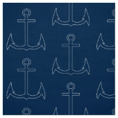 Nautic Anchor Muster Navy Blue Stoff (Muster)