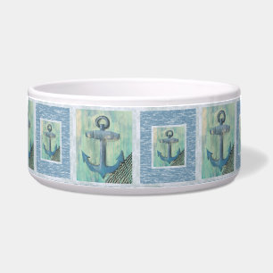 Nautic Anchor Muster Pet Bowl Napf