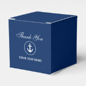 Nautic Anchor Navy Blau Ihr Text Vielen Dank Geschenkschachtel (Vorderseite)