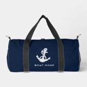 Nautic Anchor Navy Blue Boat Crew Custom Duffle Bag (Vorderseite)