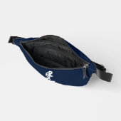 Nautic Anchor Navy Blue Boat Name Custom Bauchtasche (Offen)