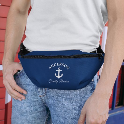 Nautic Anchor Navy Blue Family Wiedersehen Bauchtasche