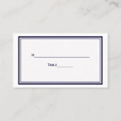 Nautic Anchor Navy Blue Gerahmt 2 Escort Cards Platzkarte (Rückseite)