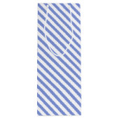 Nautic Anchor - Navy Blue Strift Geschenktasche Geschenktüte Für Weinflaschen (Rückseite)