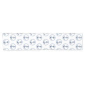 Nautic Anchor Navy Blue Table Runner Kurzer Tischläufer (Horizontal)