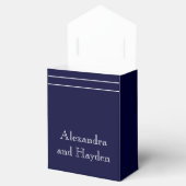 Nautic Anchor Navy Blue White Wedding Geschenkschachtel (Geöffnet)