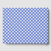 Nautic Anchor | Navy Gingham Monogram Guestbook Gästebuch (Rückseite)