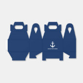 Nautic Anchor Navy Personalisiert Gable Geschenkschachtel (Ungefaltet)