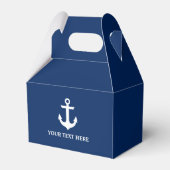 Nautic Anchor Navy Personalisiert Gable Geschenkschachtel (Vorderseite)