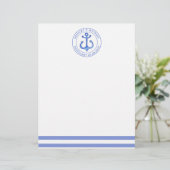 Nautic Anchor Navy Personalisierte Hochzeit (Stehend Vorderseite)