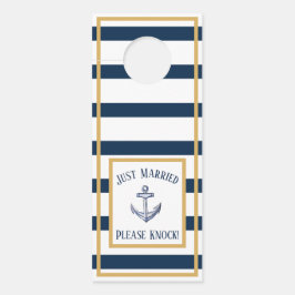 Nautic Anchor Navy Streifen nur verheiratet Türanhänger