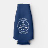 Nautic Anchor Oars Captain Ihr Boot Name Marine Flaschenkühler (Vorderseite)