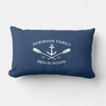 Nautic Anchor Oars Familienname Beach House