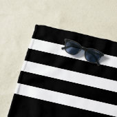 Nautic Anchor Oars helfen Ihrem Namen Schwarz & We Strandtuch (Beispiel)