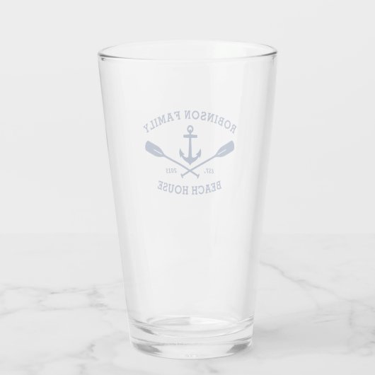 Nautic Anchor Oars Navy Glas (Rückseite)