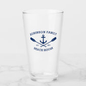 Nautic Anchor Oars Navy Glas (Vorderseite)