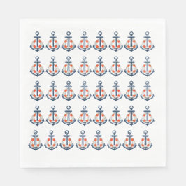 Nautic Anchor Paper Napkins Serviette