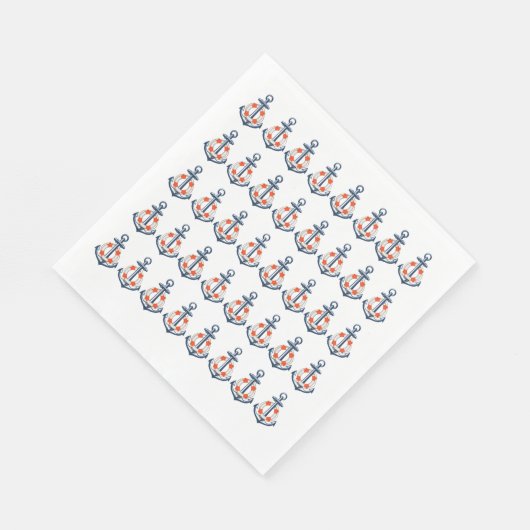 Nautic Anchor Paper Napkins Serviette (Ecke)