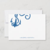 Nautic Anchor Personalisiert Stationery Small Mitteilungskarte (Vorderseite)