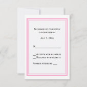 Nautic Anchor Pink Gerahmt 2V UAWG RSVP Karte (Rückseite)