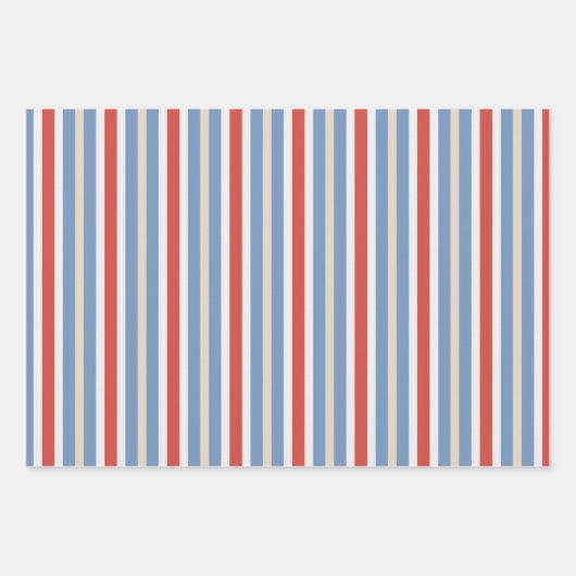 Nautic Anchor Polka Dot Stripe Geschenkpapier Set (Vorderseite 2)