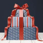 Nautic Anchor Polka Dot Stripe Geschenkpapier Set