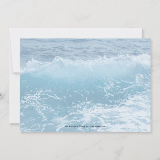 Nautic Anchor Post oder nach Hochzeit Einladung (Rückseite)