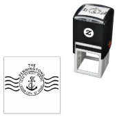 Nautic Anchor Postmark #2 Name Rücksendeadresse Permastempel (Beispiel)
