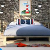 Nautic Anchor Red, White and Blue Body Pillow Seitenschläferkissen