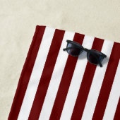 Nautic Anchor Rope Navy Red White Stripes Custom Strandtuch (Beispiel)