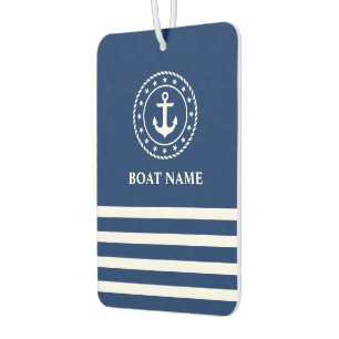 Nautic Anchor Rope Stars Stripter Name des Schiffe Autolufterfrischer