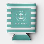 Nautic Anchor Rope Stripter Bootname Dosenkühler (Vorderseite)