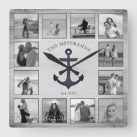 Nautic Anchor Rustic Wood Black & White Fotos