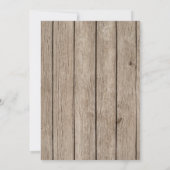 Nautic Anchor Rustic Wood Wedding Einladung (Rückseite)