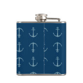 Nautic Anchor Sail Sailin Monogram Whiskey Flask Flachmann (Rückseite)