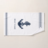 Nautic Anchor Sailing Boat Name Custom Handtuch (Handtuch)