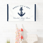 Nautic Anchor Script Baby Shooting Paper Banner (Insitu)