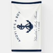Nautic Anchor Script Baby Shooting Paper Banner (Vertikal)