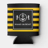 Nautic Anchor Seepferd Ihr Name oder Boot gelb Dosenkühler (Vorderseite)