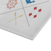 Nautic Anchor Segelschiff Glass Cutting Board Schneidebrett (Ecke)