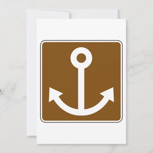 Nautic Anchor Sign Einladung (Vorderseite)