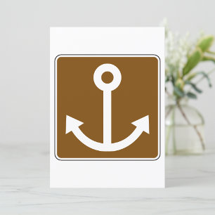 Nautic Anchor Sign Einladung