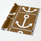 Nautic Anchor Sign Geschenkpapier (Ungerollt)