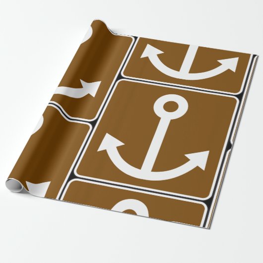 Nautic Anchor Sign Geschenkpapier (Ungerollt)