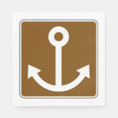 Nautic Anchor Sign Serviette (Vorderseite)