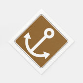 Nautic Anchor Sign Serviette (Ecke)