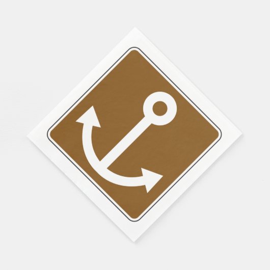 Nautic Anchor Sign Serviette (Ecke)
