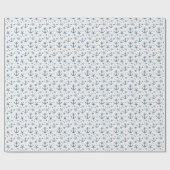 Nautic Anchor Starfish Blue and White Gift Wrap Geschenkpapier (Flach)