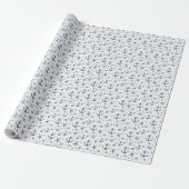 Nautic Anchor Starfish Blue and White Gift Wrap Geschenkpapier (Ungerollt)